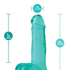 Blush B Yours Plus 7.25" Rock n Roll Dildo - Teal