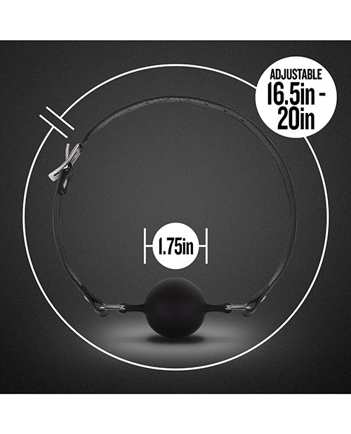 Blush Noir Breathable Silicone Ball Gag - Black