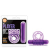 Blush Play With Me the Player Vibrating Double Strap Cockring - Purple