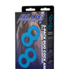 Blue Line C & B Dual Cock & Ball Stamina Enhancement Ring - Jelly Blue Pack of 2