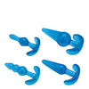 Blue Line C & B 4 pc Anal Training Set - Jelly Blue