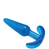 Blue Line C & B 4.25" Slim Tapered Butt Plug - Jelly Blue