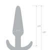 Blue Line C & B 4.25" Slim Tapered Butt Plug - Jelly Blue