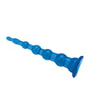 Blue Line C & B 8.5" Anal Beads w/Suction Base - Jelly Blue