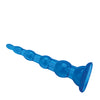 Blue Line C & B 6.75" Anal Beads w/Suction Base - Jelly Blue