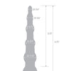 Blue Line C & B 6.75" Anal Beads w/Suction Base - Jelly Blue