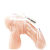 Blue Line Acrylic See-thru Chastity Cage - Clear