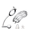 Blue Line Cock Cage w/Anal Stimulator - Silver