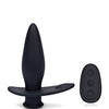 Blue Line Vibrating Anal Plug Pointer w/Remote - Black