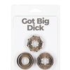 Got Big Dick 3 Pack Cock Rings - Black