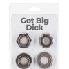 Got Big Dick 4 Pack Cock Rings - Black