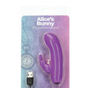 Alice's Bunny Rechargeable Bullet w/Rabbit Sleeve - 10 Functions Purple