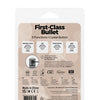 First Class Mini Rechargeable Bullet w/Crystal - 9 Functions Silver
