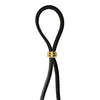 Bolo Cock Ring Leather Lasso Bead Slider w/Skull Tips - Black with Gold or Silver