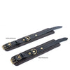 Spartacus Wrist Restraints - Brown Leather w/Gold Accent Hardware