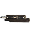 Spartacus Wrist Restraints - Brown Leather w/Gold Accent Hardware