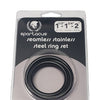 Spartacus Seamless Stainless Steel C-Ring - Black Pack of 3