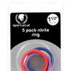 Spartacus 1.5" Nitrile Cock  Ring Set - Asst. Colors Pack of 5