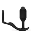 b-Vibe Snug & Tug Weighted Silicone & Penis Ring - 128 g Black