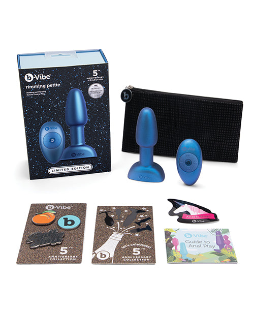 b-Vibe 5 Year Anniversary Collection Rimming Petite Rotating & Vibrating Remote Control Plug Set