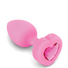 b-Vibe Vibrating Heart Plug S/M - Pink