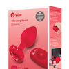 b-Vibe Vibrating Heart Plug M/L - Red