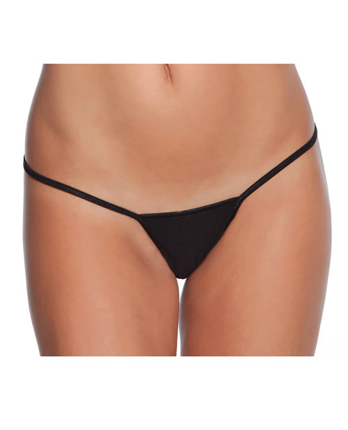 Low Rise Lycra G-String Black