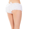 Ruffle Shorts w/Back Bow Detai - White
