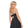 Scallop Stretch Lace & Microfiber Inner Bra Babydoll Black LG