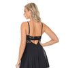 Scallop Stretch Lace & Microfiber Inner Bra Babydoll Black SM