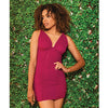 Sheer Mesh Ruched Side Chemise & G-String Raspberry SM