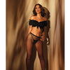 Fishnet Back Cutout Pantyhose Black O/S