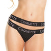 Fine Lace Back w/Double Strap Waistband - Black