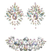 Iridescent Body Gem & Jewel Pasties Set - Multi O/S