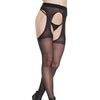 Chap Style Sheer Nylon Pantyhose Black O/S