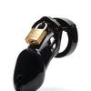 CB-6000 3 1/4" Cock Cage & Lock Set - Black