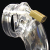 CB-6000 Cock Cage and Lock Set - Clear