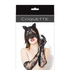 Darque Sex Kitten Mask & Glove Set Black O/S