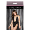 Fashion Stretch Knit High Cut Leg Teddy Black O/S