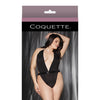 Fashion Stretch Knit High Cut Leg Teddy Black OS/XL
