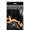 Play Darque Stretch Lace Bandeau Top, Gartrbelt, Mask, Wrist & Ankle Cuffs Blk O/S
