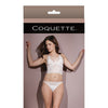 Classic Scallop Stretch Lace Bralette & Crotchless Panty White O/S