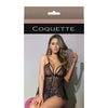 Classic Fine Lace Sheer Triangle Cup Babydoll & G-String Black O/S