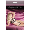 Fashion Scallop Stretch Lace Teddy w/Side Ties Black O/S