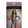 Fashion Mesh Cop Teddy w/Attached Garters Blue O/S