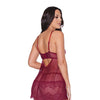 Holiday Soft Underwire Babydoll & Thong Merlot SM