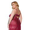 Holiday Soft Underwire Babydoll & Thong Merlot 1X/2X