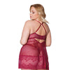 Holiday Soft Underwire Babydoll & Thong Merlot 1X/2X