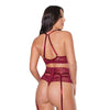 Holiday Bra, Garter Belt & Thong Merlot SM
