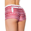 Holiday Unisex Boxer Brief w/Back Flap Red/White O/S